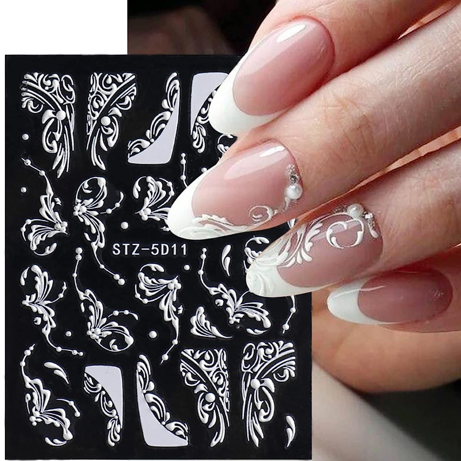 Macute layout of sheets displaying varied floral and lace patterns for design options