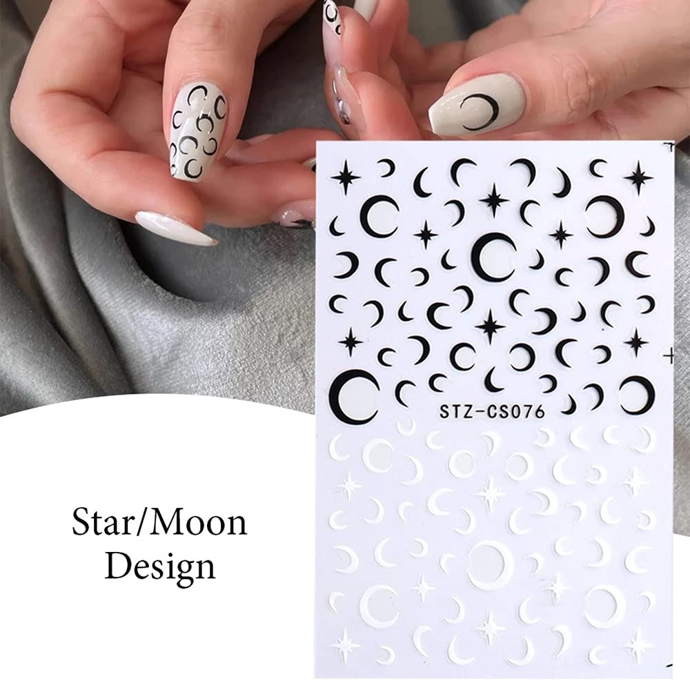 Macute stickers applied to an acrylic nail tip demonstrating easy application