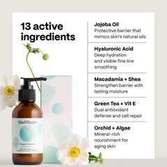 Mad Hippie ingredient list label showing hyaluronic acid and jojoba oil benefits