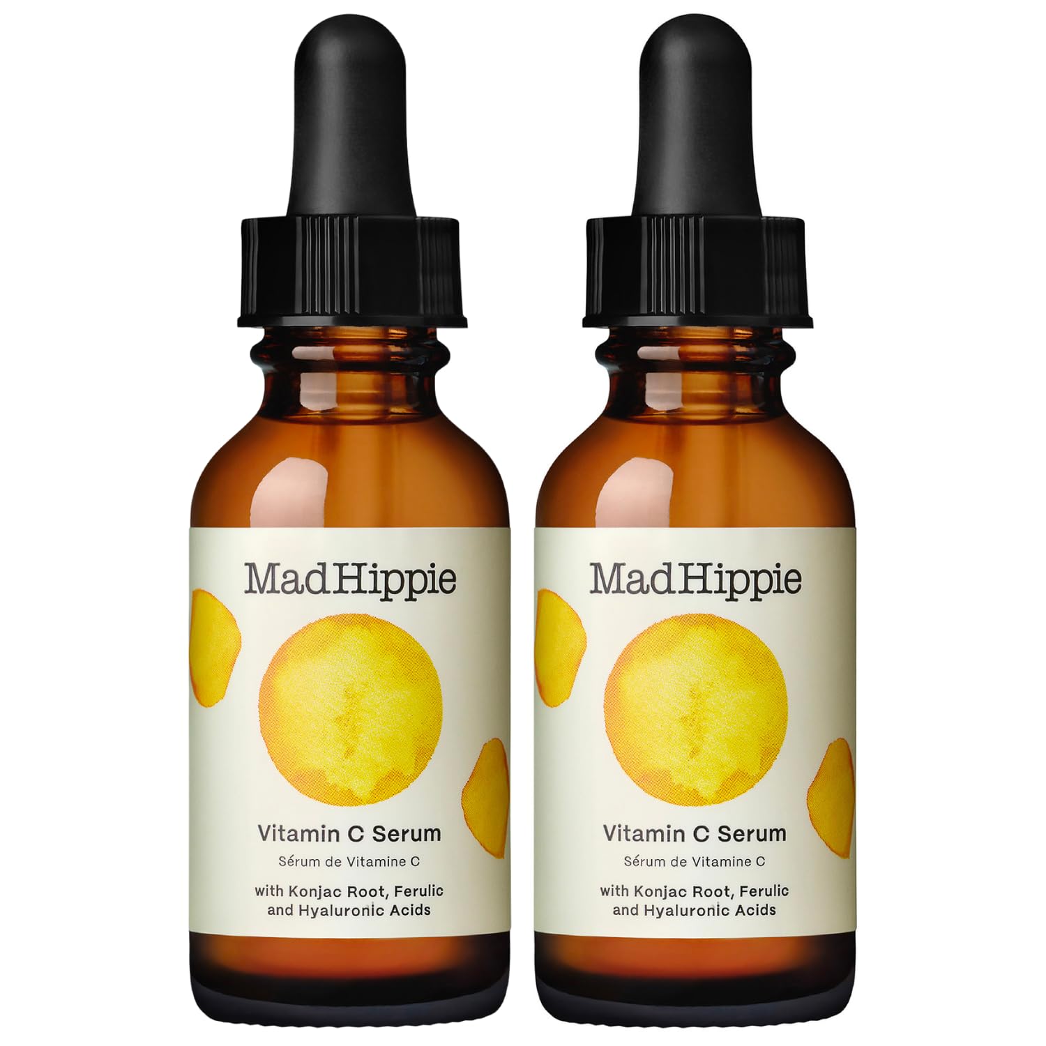 Mad Hippie serum front packaging showing clean label and brightening benefit