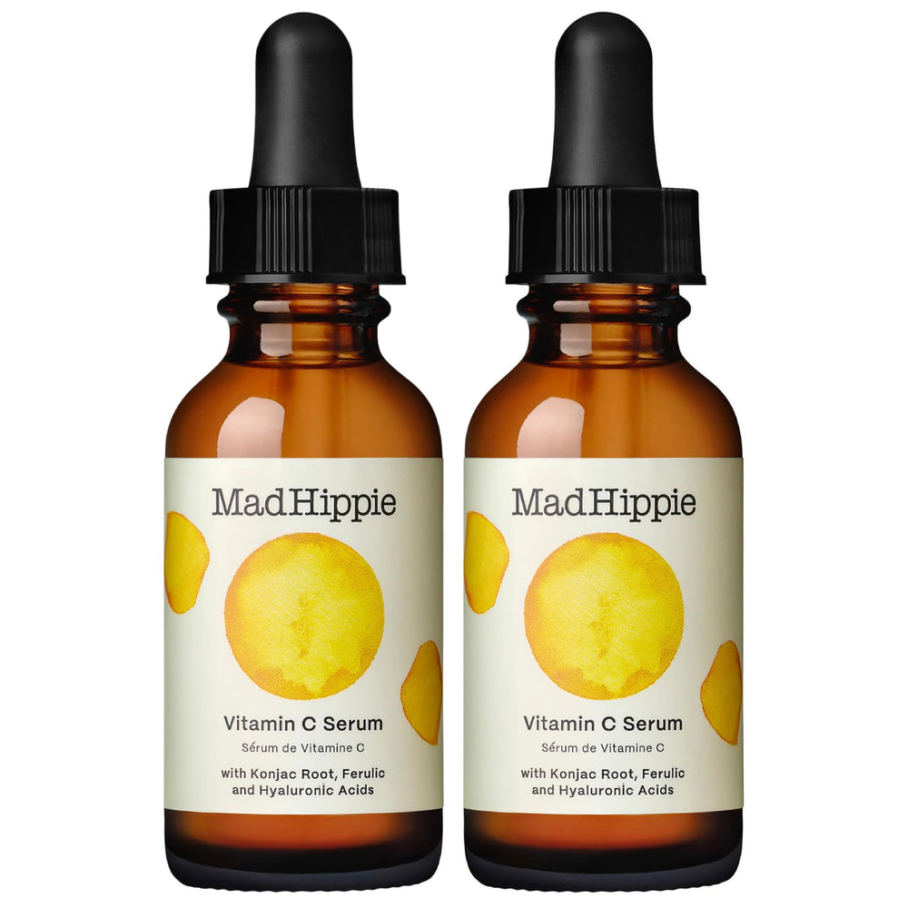 Mad Hippie serum front packaging showing clean label and brightening benefit