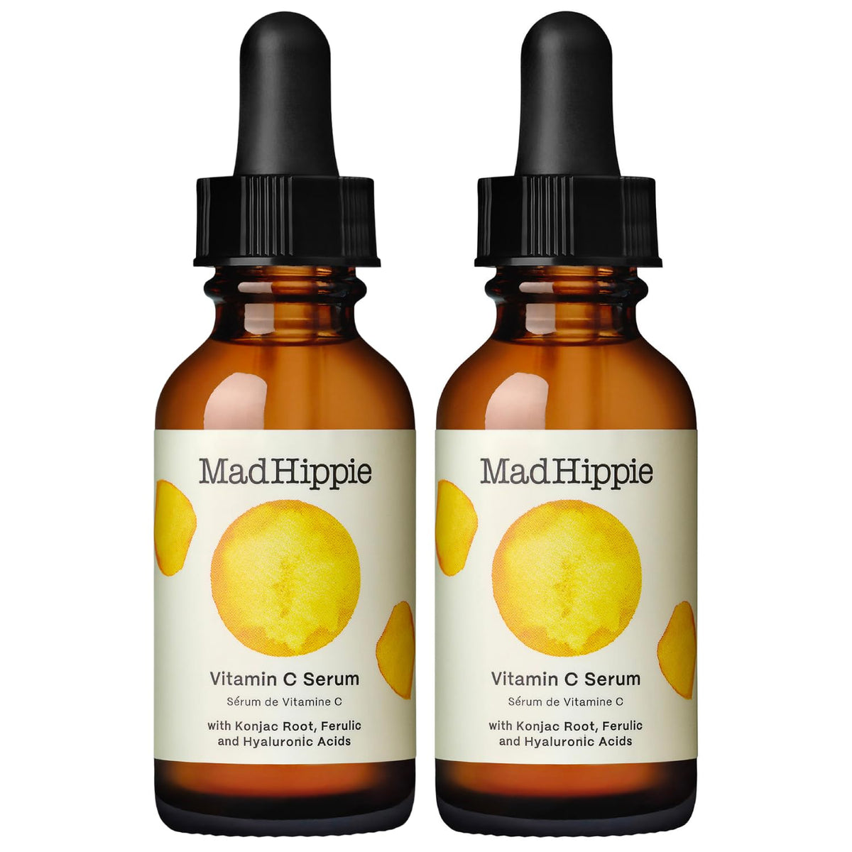 Mad Hippie serum front packaging showing clean label and brightening benefit