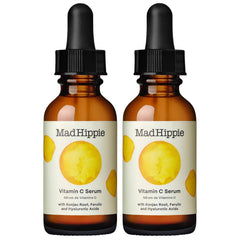 Mad Hippie serum front packaging showing clean label and brightening benefit