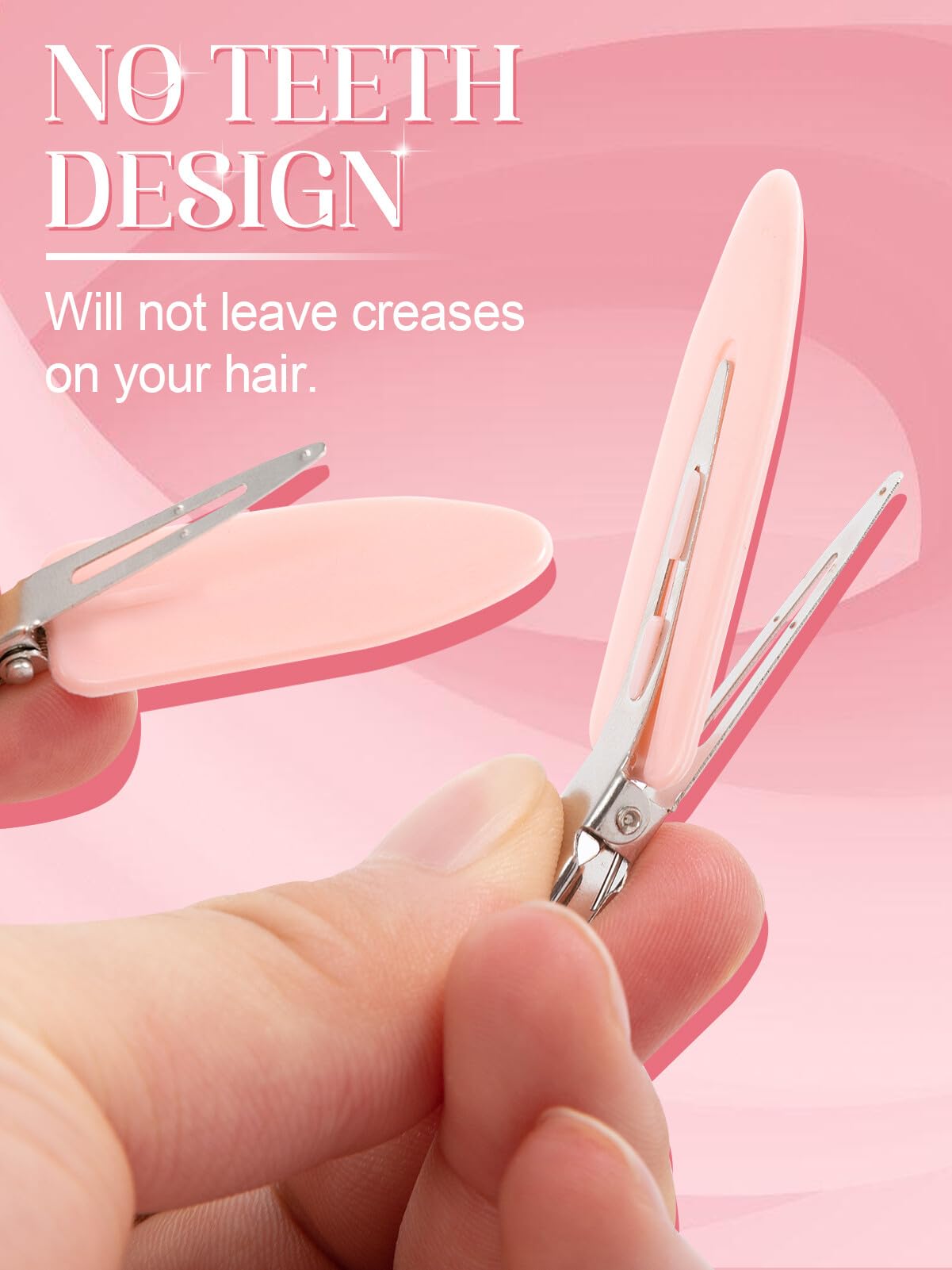 MADHOLLY close-up of clip interior showing smooth surface to prevent hair creases