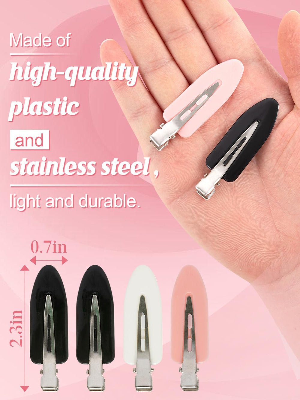 MADHOLLY clip securing bangs in place without leaving marks, clean styling benefit