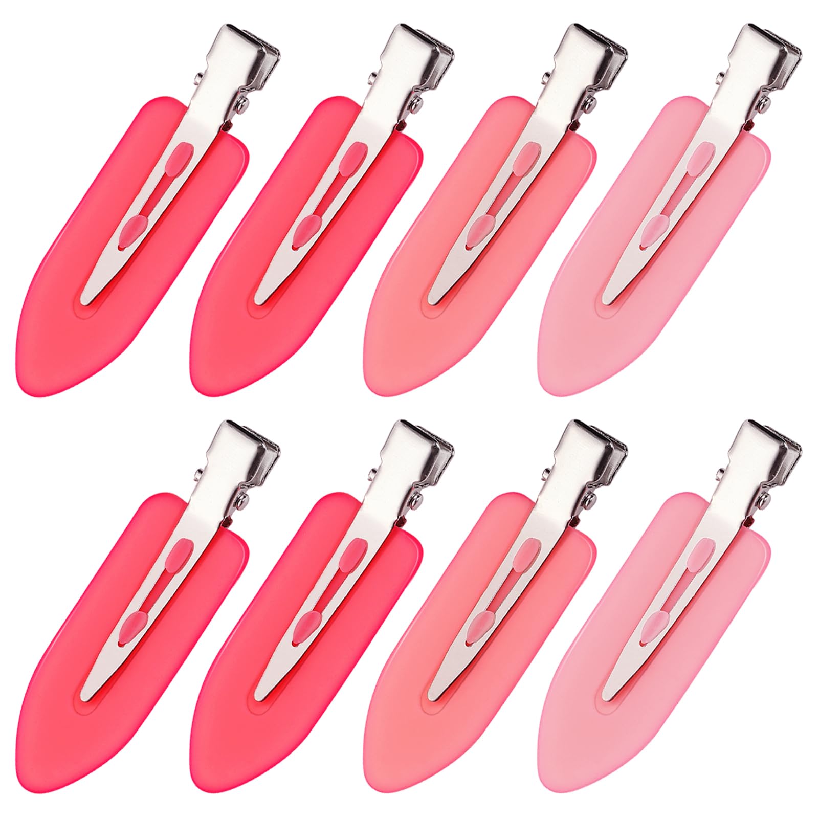 MADHOLLY front view of gradient pink 8-pack clips, convenient styling set