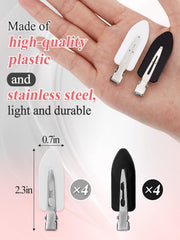 MADHOLLY clips arranged on a vanity with makeup, easy-use beauty routine benefit