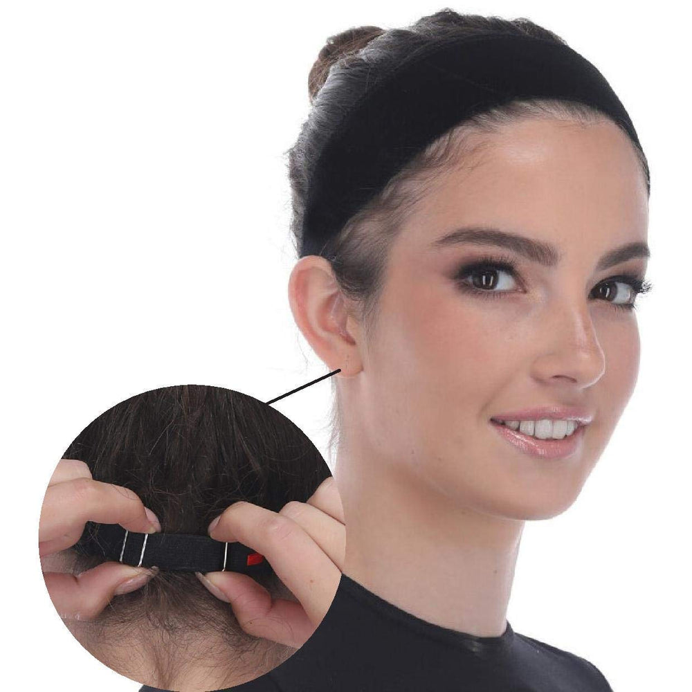 Madison Headwear front view of wig grip showing secure fit benefit