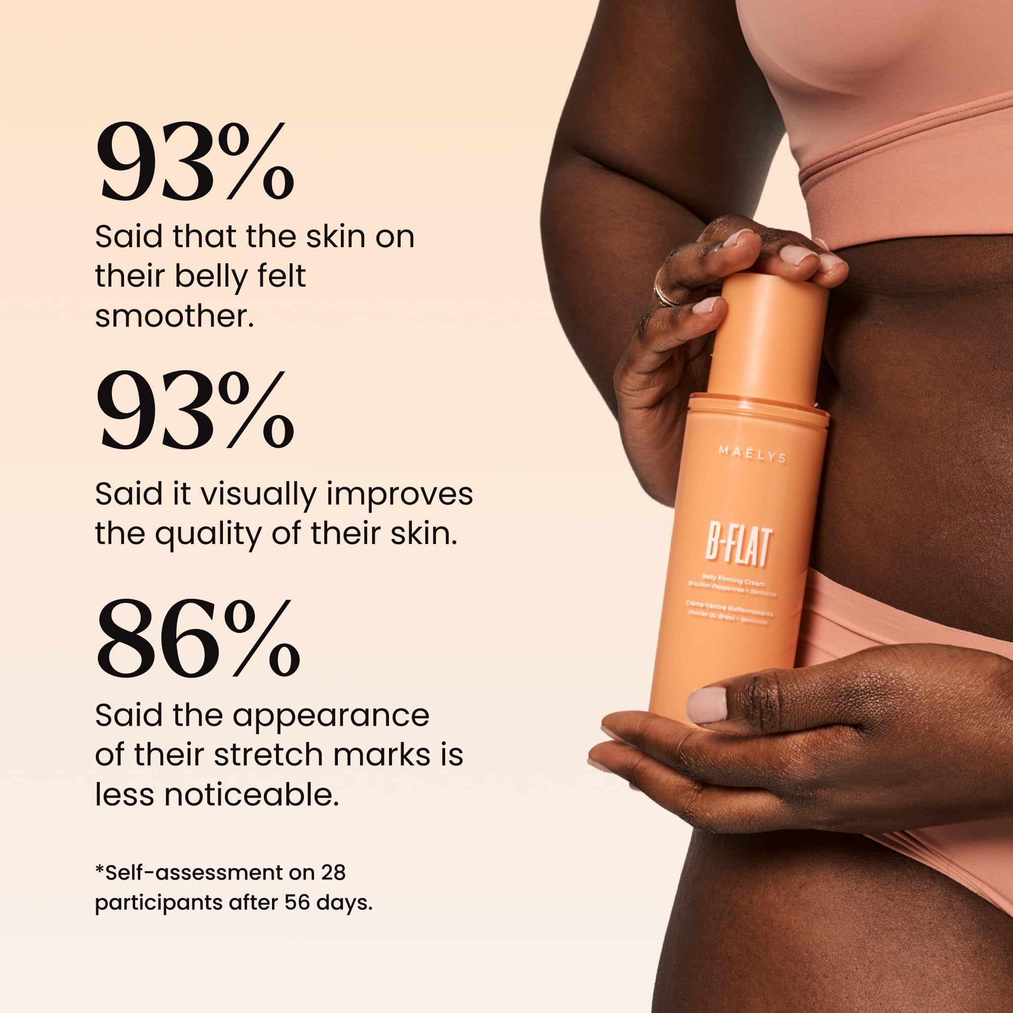 MAËLYS in a postpartum dressing area to suggest real-life daily use benefit