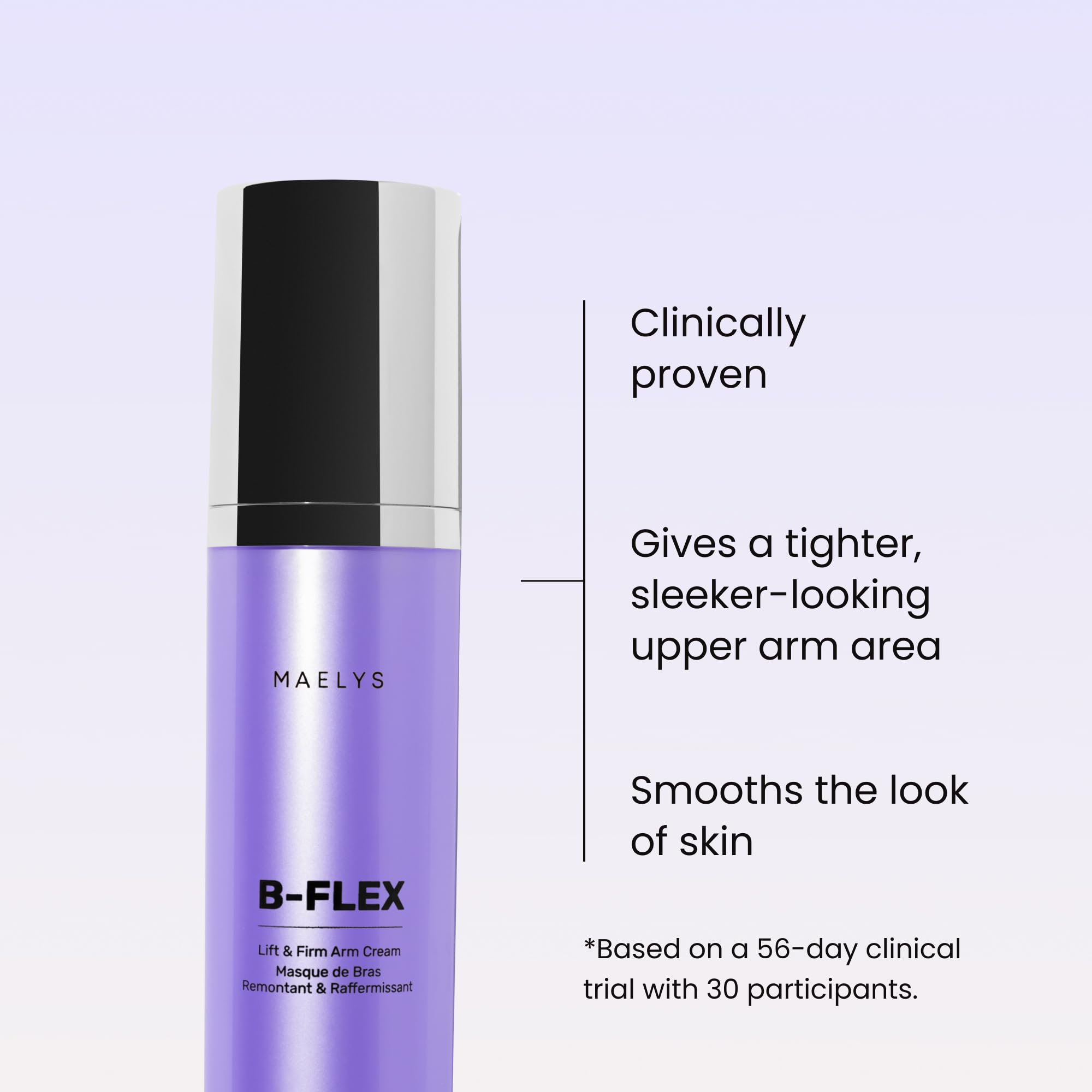 MAËLYS B-FLEX tube close-up label highlighting plant actives