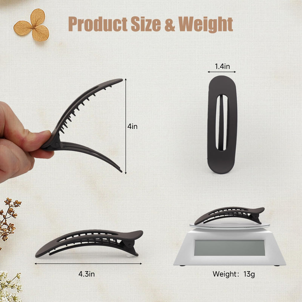 Maeups clip holding thin hair close to scalp providing steady hold without slipping