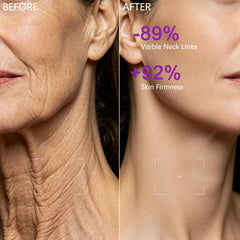 MAGEC product being rolled on neck showing lift and better absorption