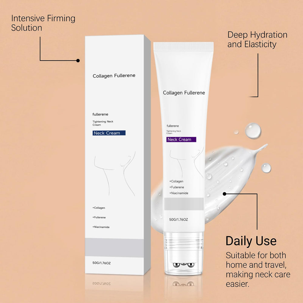 Applying Magec to neck demonstrating lifted, smoother-looking skin