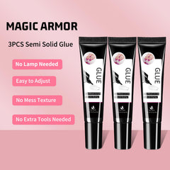 MAGIC ARMOR aluminum tube detail highlighting anti-dry packaging benefit
