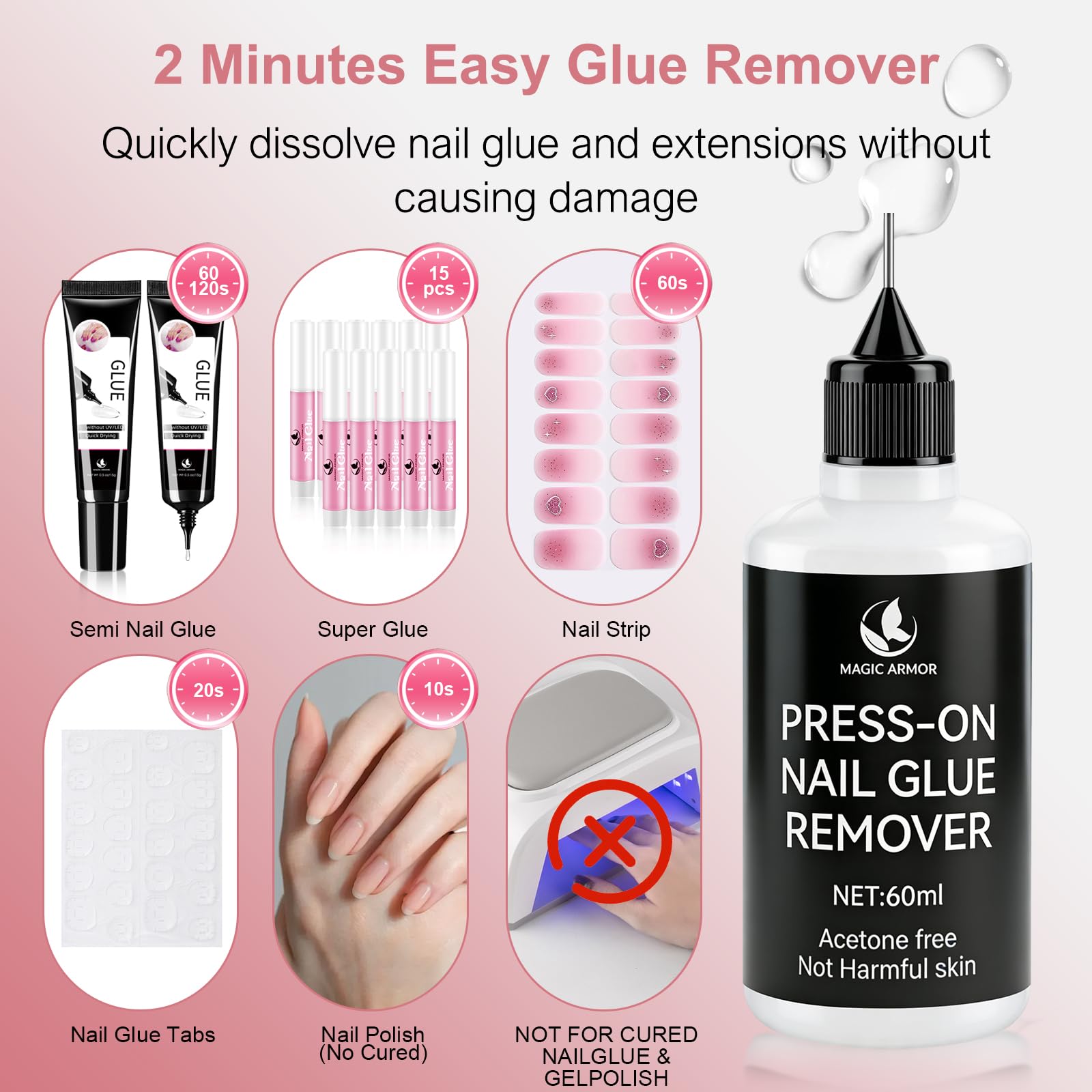 MAGIC ARMOR bottle on salon counter conveying professional tidy, leak-resistant design