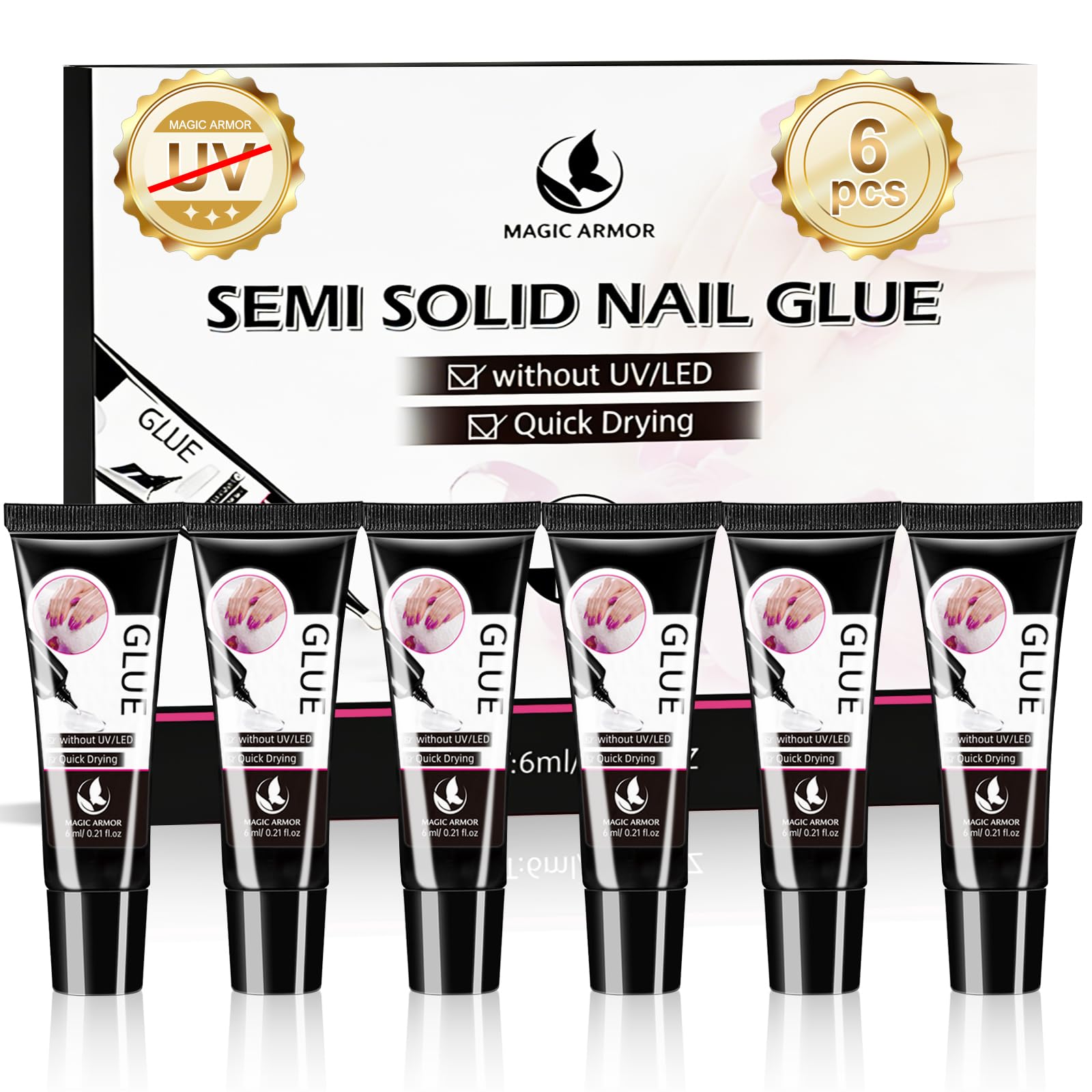 MAGIC ARMOR front packaging showing six mini tubes and brand clarity benefit
