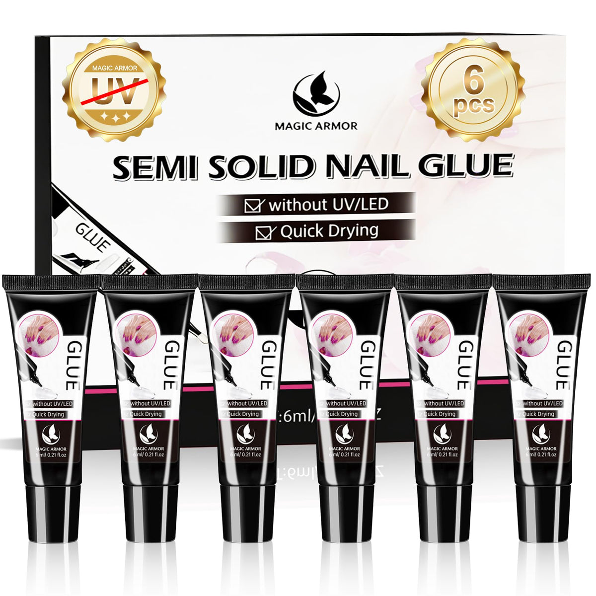 MAGIC ARMOR front packaging showing six mini tubes and brand clarity benefit