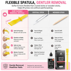 MAGIC ARMOR in-use image lifting press-on nail for quick, damage-free removal