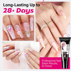 MAGIC ARMOR lifestyle hand model wearing press-on nails showing durable hold benefit
