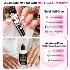 MAGIC ARMOR glue tube close-up highlighting nozzle for precise application benefit