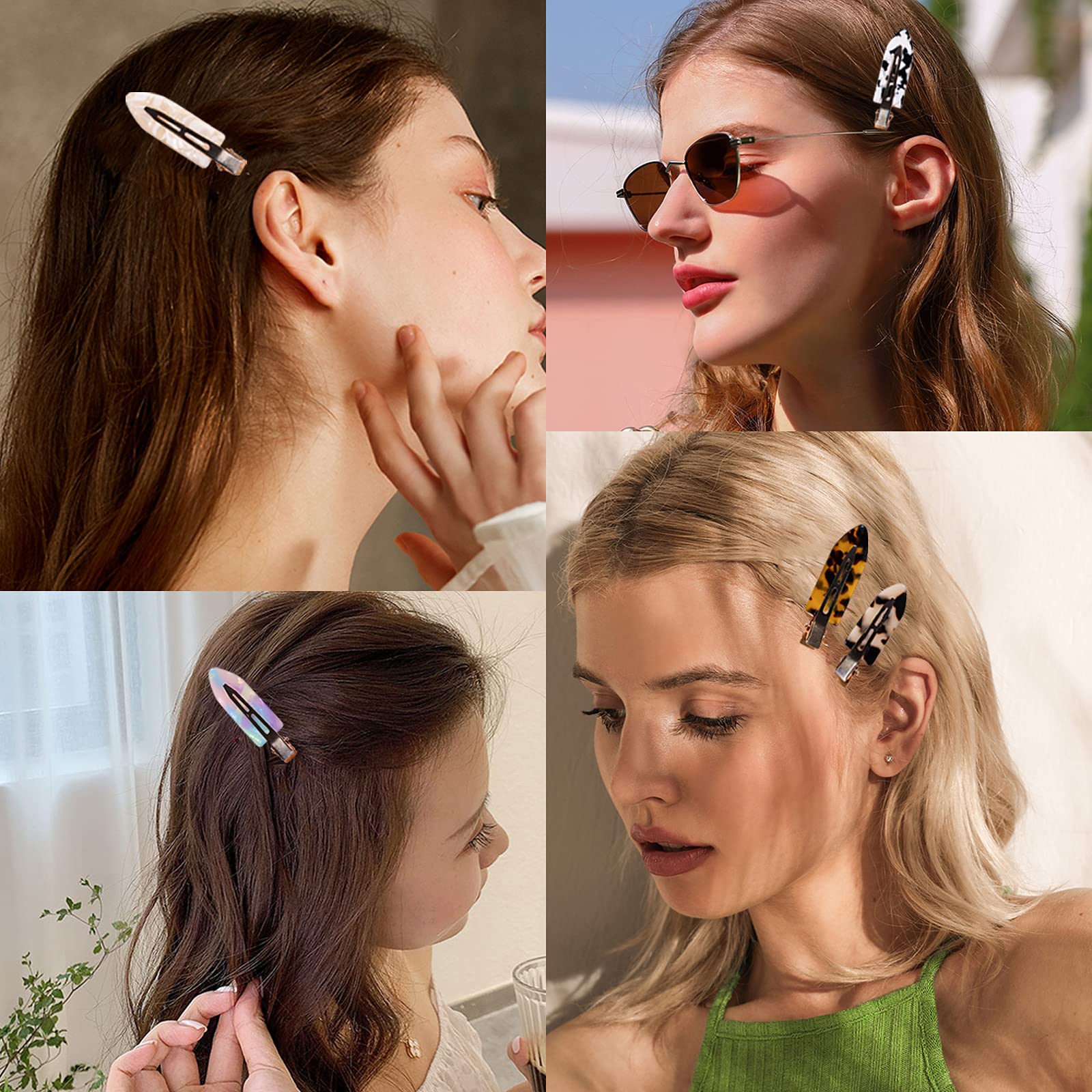 Magicsky clips holding bangs during makeup application keeping hair clear and crease-free