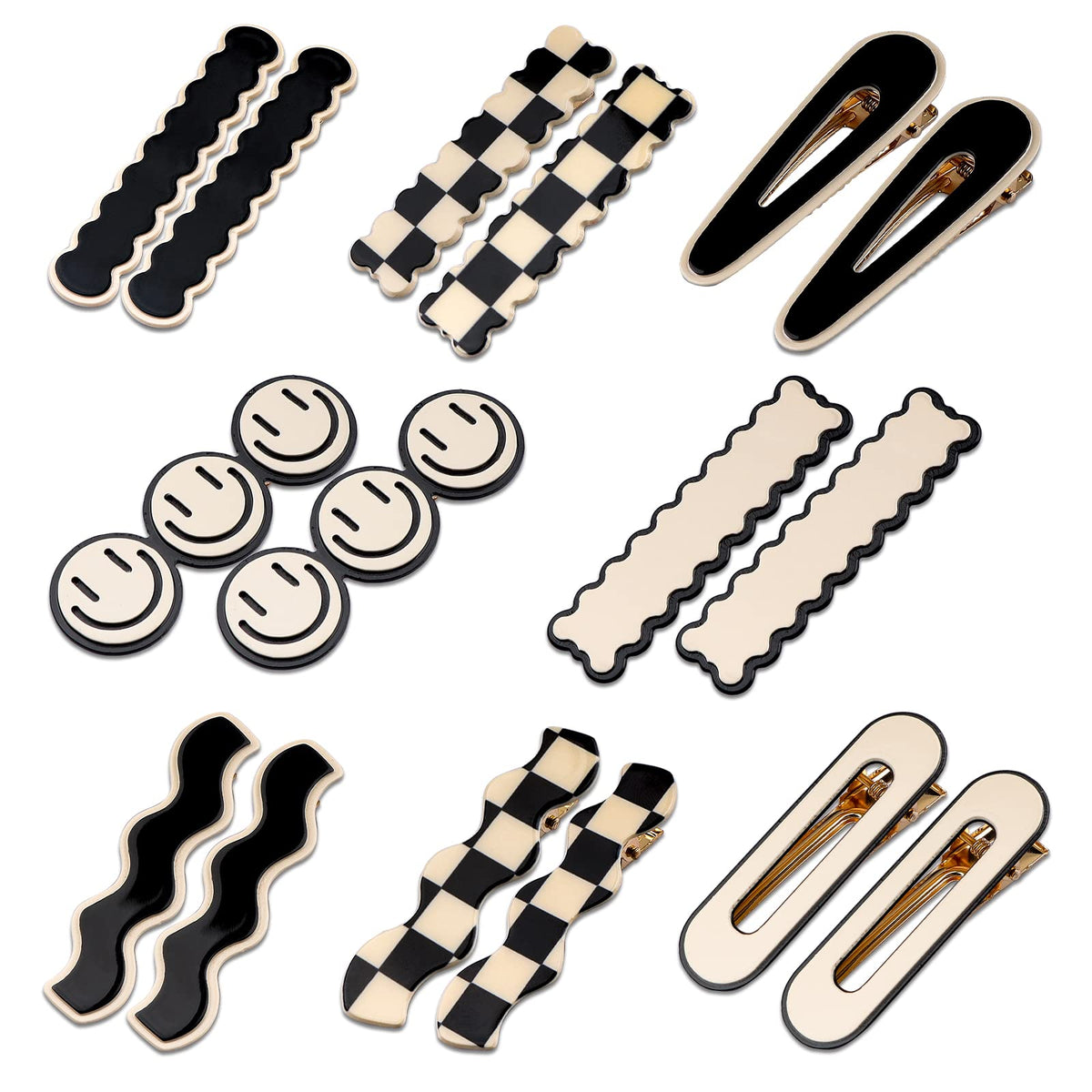 Magicsky front packaging showing 16 black and white clips, clean minimalist benefit
