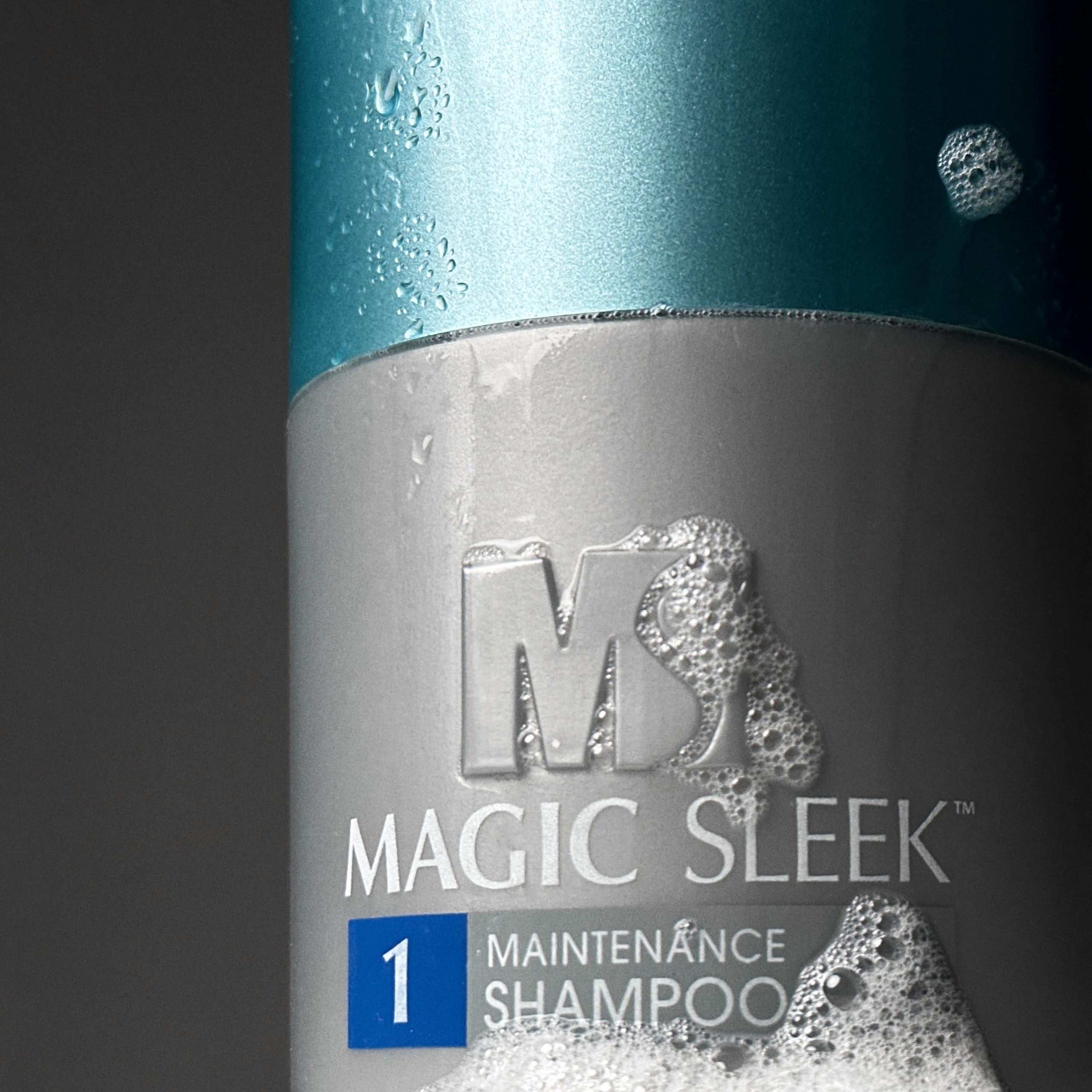 MagicSleek being applied to wet hair demonstrating effective cleansing benefit