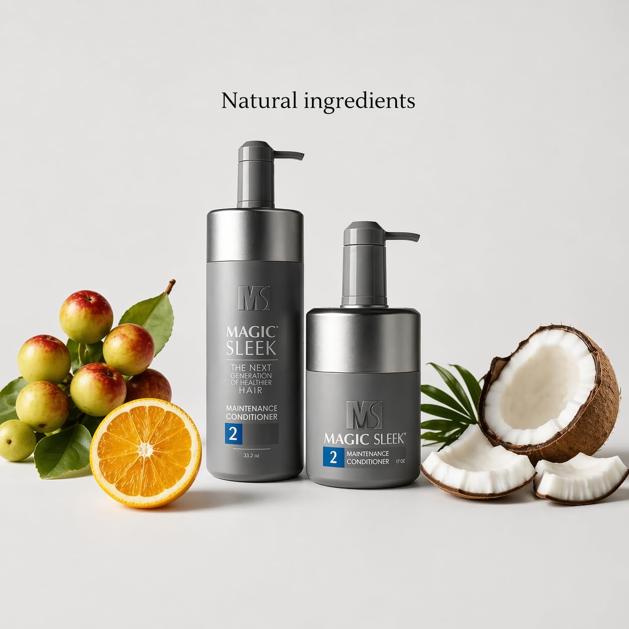 MagicSleek displayed on bathroom shelf among styling products for routine