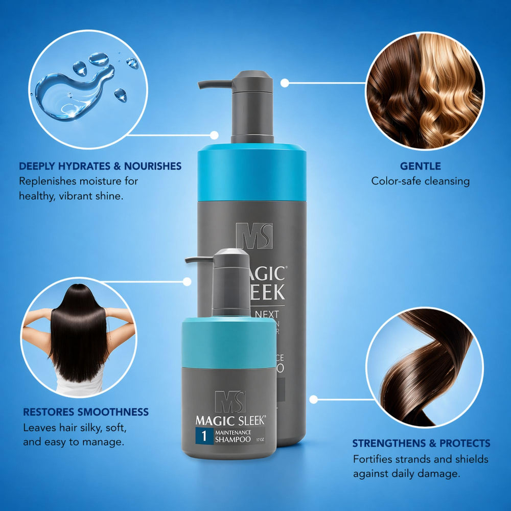 MagicSleek bottle in hand to show 17 oz size and travel-friendly benefit