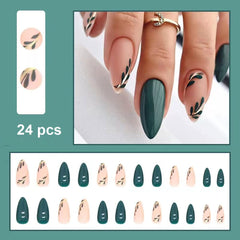 Magrace close-up of almond nail texture and design highlights glossy finish benefit