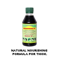 Mahabhringaraj Oil pouring texture close-up highlighting smooth application