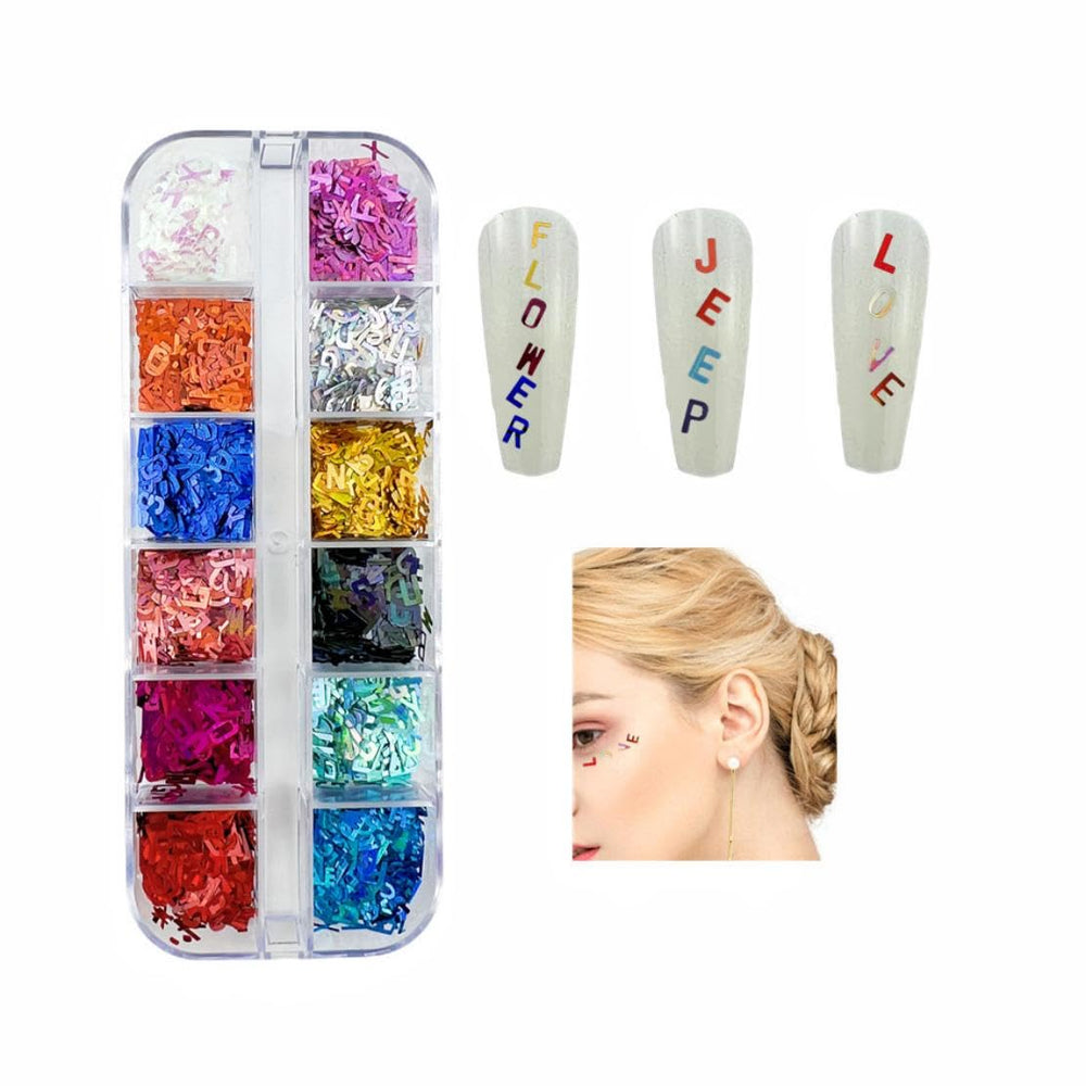 Maigitur applied on acrylic nail illustrating placement and finished sparkle