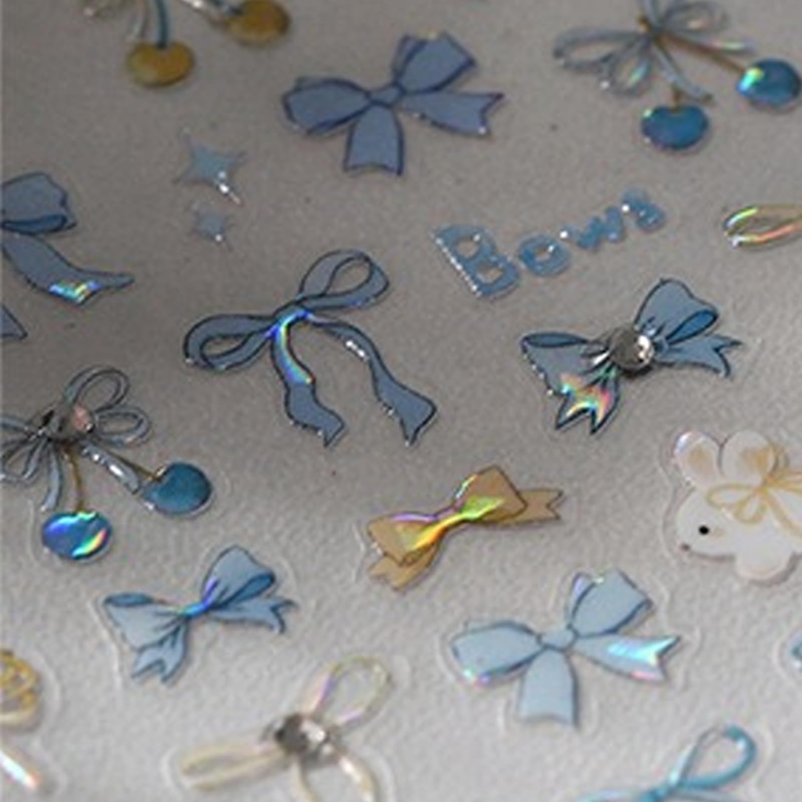 Maigitur stickers applied on nails showing finished manicure with textured accents