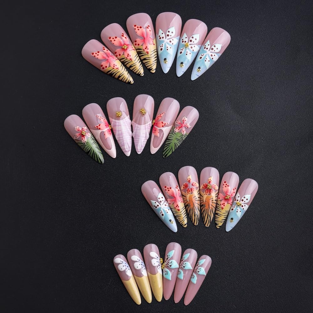 Maigitur set with jelly glue stickers, wooden stick and mini file for quick at-home application