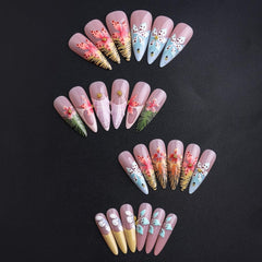 Maigitur set with jelly glue stickers, wooden stick and mini file for quick at-home application