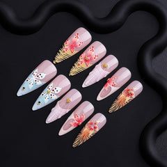 Maigitur close-up of leopard and floral print details highlighting pattern precision and gloss