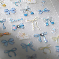 Maigitur close-up of 5D embossed texture on bows for realistic tactile detail