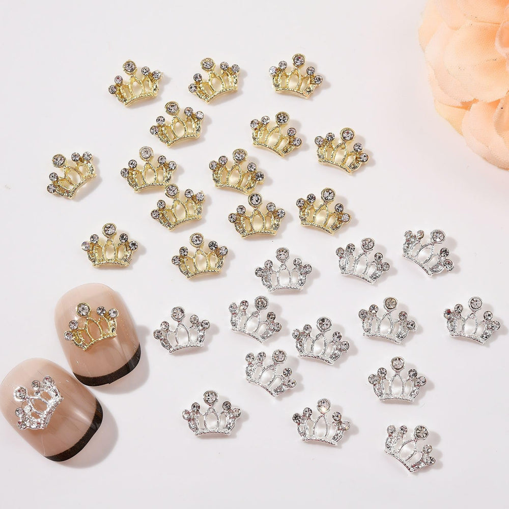 Maigitur lifestyle manicure with crowns adding a luxe focal point and polished finish