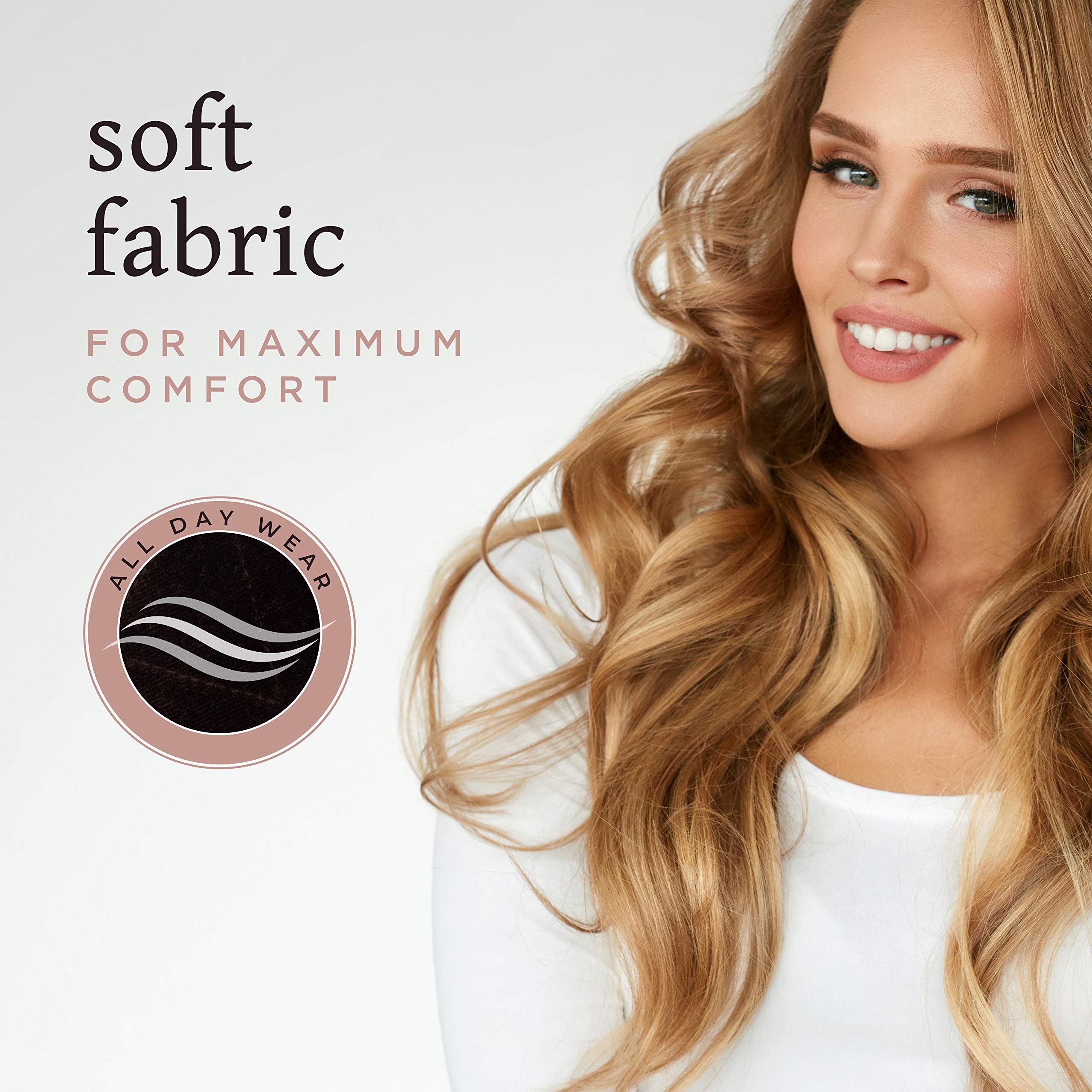 MainBasics band fitted on mannequin under wig for discreet stability benefit