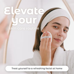 MainBasics face scrubber four-pack arranged to show value and replacement convenience