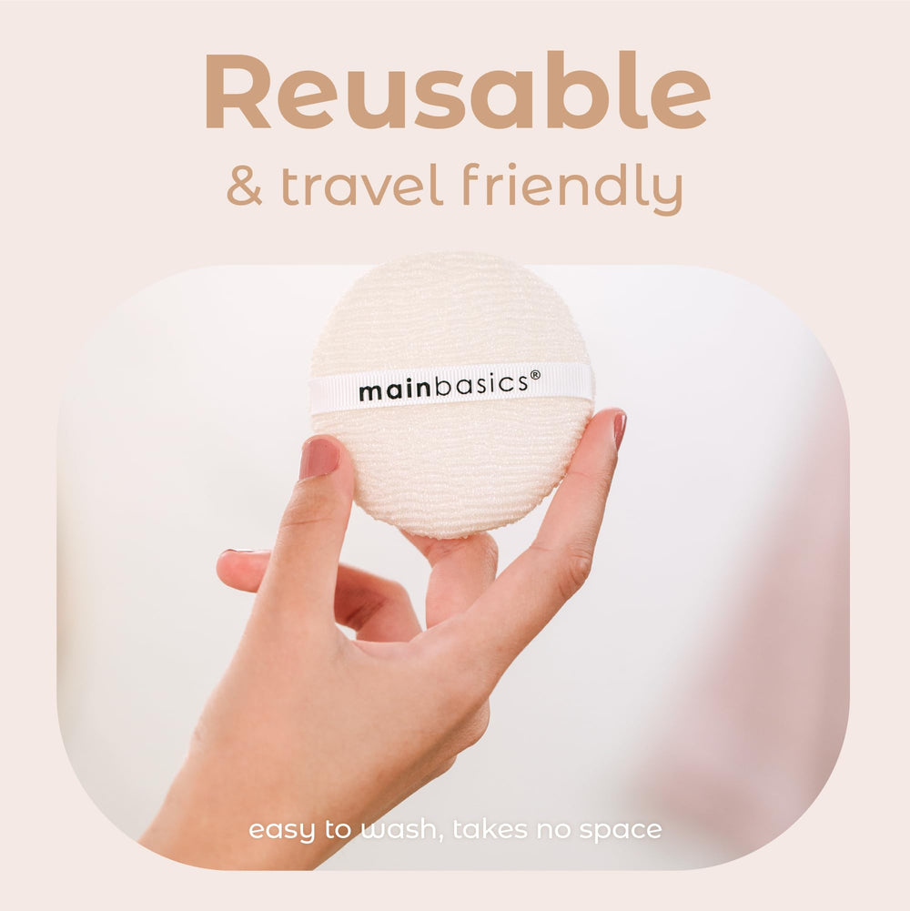MainBasics face scrubber lathering with cleanser to boost foam and effective cleansing