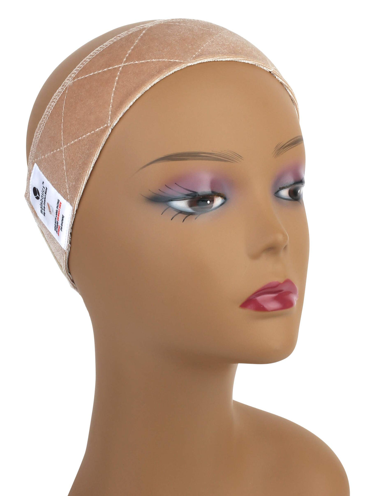 MainBasics wig grip front view showing slim profile and beige color for discreet hold