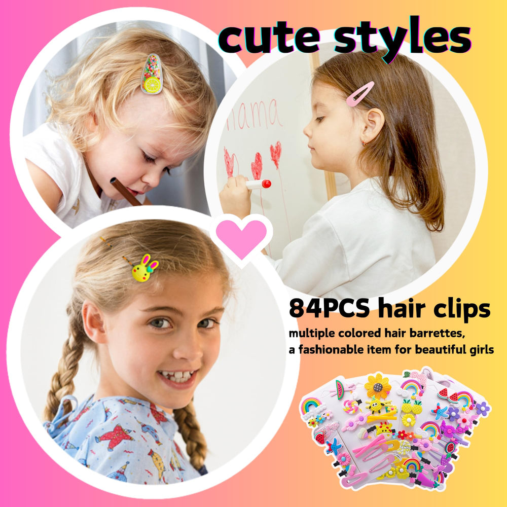 MAITIANISK hair ties and clips spread to display included counts and convenient storage