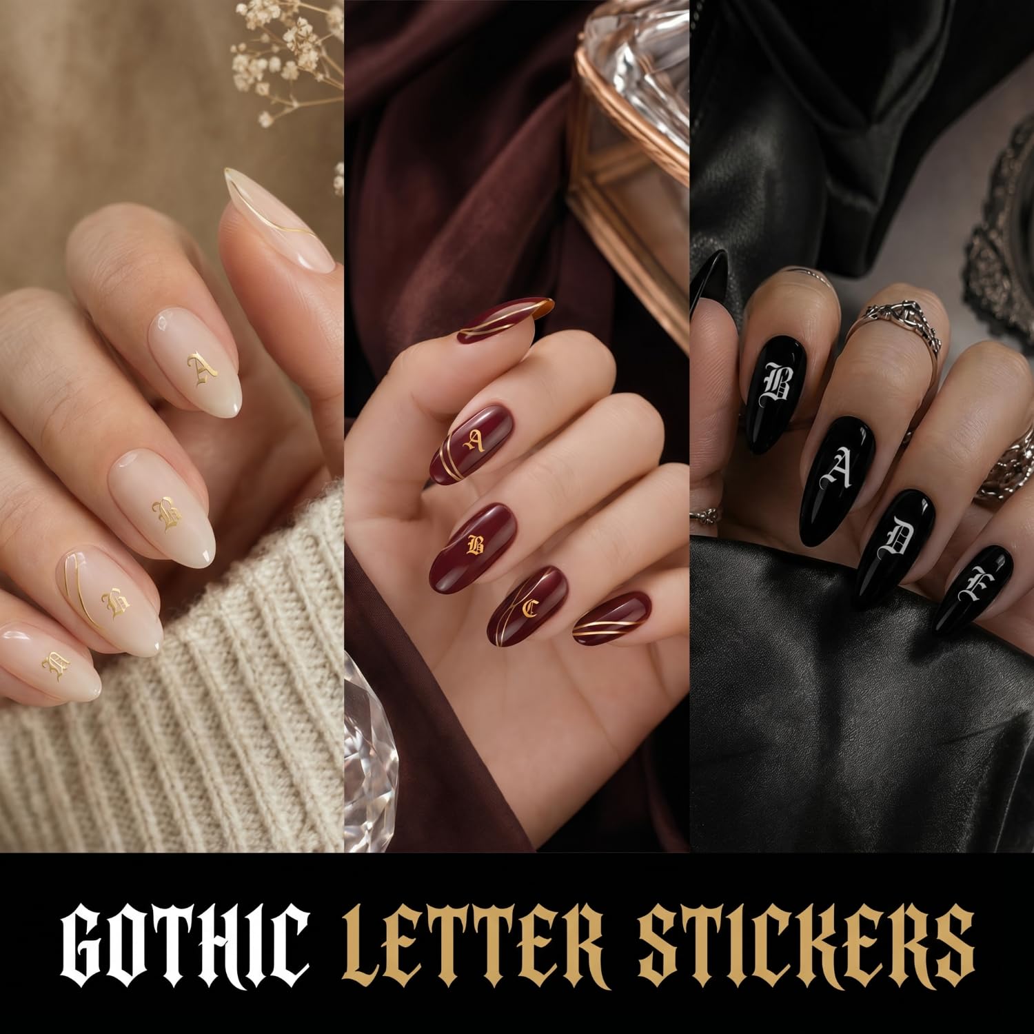 Maitys black and white pattern sheet showing contrast for vintage manicure looks