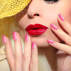 Maitys decorated nails lifestyle shot showing stylish finished look