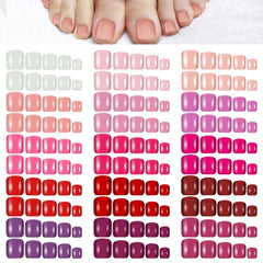 Maitys front packaging showing mixed pink white purple nails and quantity benefit