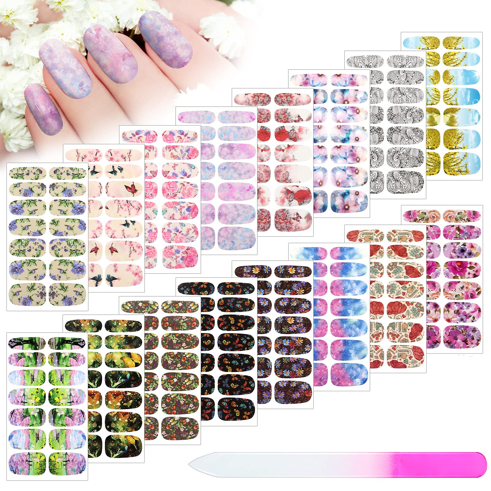 Maitys front packaging showing 16 sheets and glass file for complete set