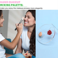 Maitys handheld in use mixing foundation for precise color matching benefit