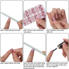 Maitys application on finger demonstrating fast no-dry manicure convenience