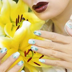 Maitys summer-themed nails in lifestyle setting for festive outfit matching